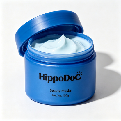 HippoDoC Hydrating Facial Beauty Mask, All-in-One Gentle Skin Care Mask For Dry Dull Skin, Deep Moisturizing Soothing Facial Treatment Mask For Daily At-Home Skincare
