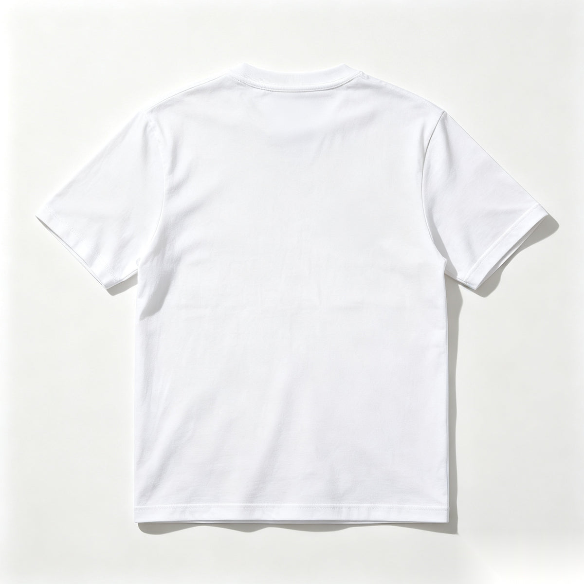luckRice Crew Neck Short-Sleeve T-Shirt, 100% Cotton Classic White Basic Tee for Men Daily Wear