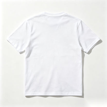 luckRice Crew Neck Short-Sleeve T-Shirt, 100% Cotton Classic White Basic Tee for Men Daily Wear