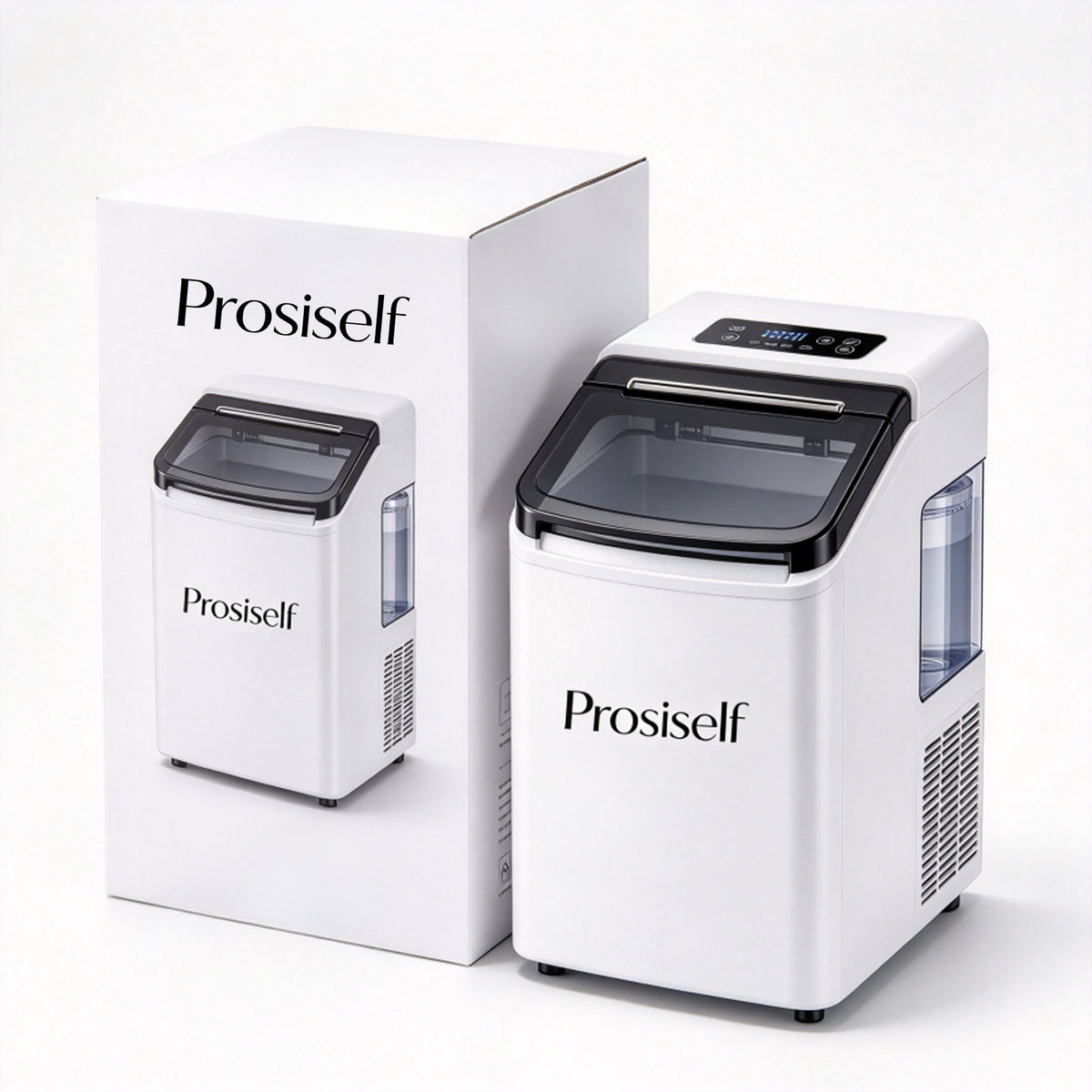 Prosiself Countertop Ice Maker Machine, Portable Automatic Ice Maker for Home Kitchen Bar Party, Self Cleaning Ice Machine