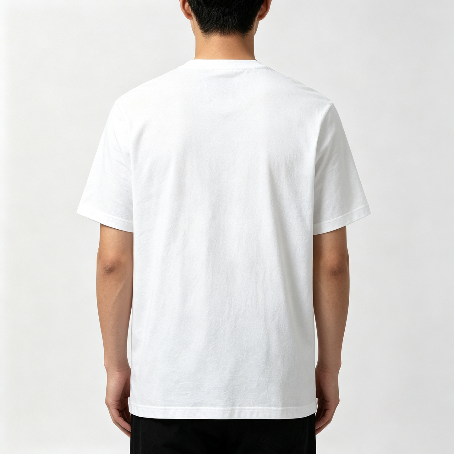 Anyabout Men’s Crew Neck Short Sleeve Cotton T-Shirt, Loose Fit Classic Basic Tee, Crown & Arrow Detail Breathable Casual Street Top for Daily Workout Outfit