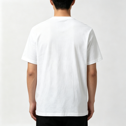 Anyabout Men’s Crew Neck Short Sleeve Cotton T-Shirt, Loose Fit Classic Basic Tee, Crown & Arrow Detail Breathable Casual Street Top for Daily Workout Outfit