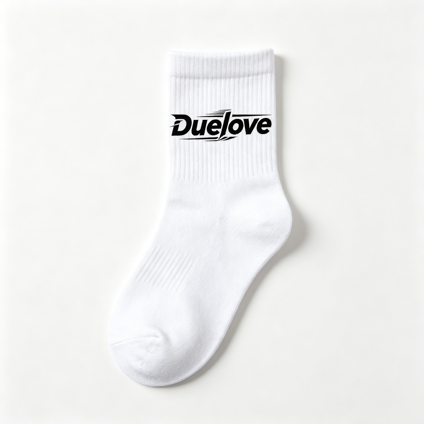 【Duelove White Mid-Calf Socks】—— Sporty & Versatile Daily Essential