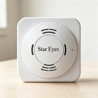 Star Eyes Smoke Detector, Fire Alarm Smoke Sensor with Photoelectric Sensor, Low Battery Warning, Independent Smoke Fire Detector for Home, Bedroom, Office, Warehouse