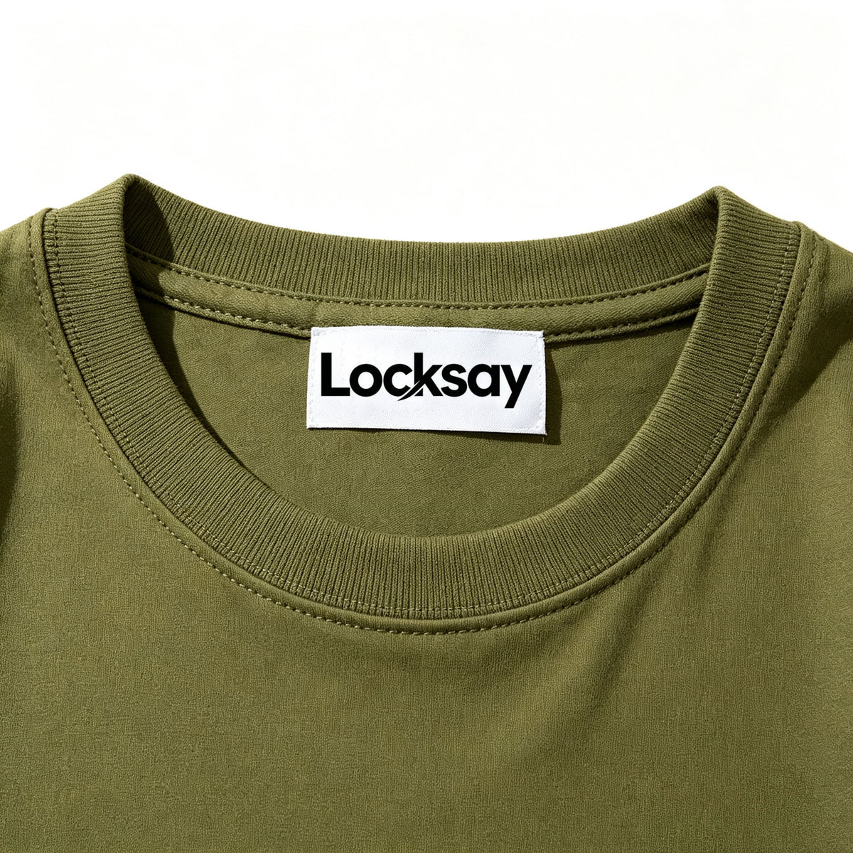 Locksay Crew Neck Short Sleeve T-Shirt, Premium Cotton Solid Color Basic Tee, Unisex Soft Breathable Casual T-Shirt for Daily Wear