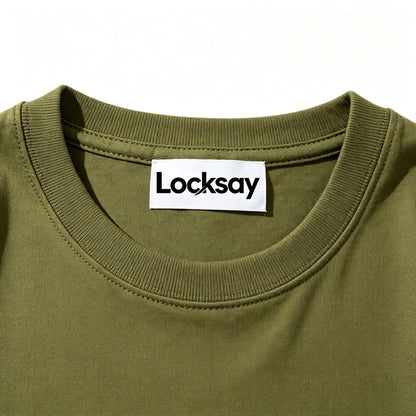 Locksay Crew Neck Short Sleeve T-Shirt, Premium Cotton Solid Color Basic Tee, Unisex Soft Breathable Casual T-Shirt for Daily Wear