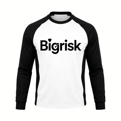 Bigrisk Men's Raglan Long Sleeve T-Shirt, Color Block Crew Neck Casual Tee, Breathable Athletic Workout Tops for Daily Wear