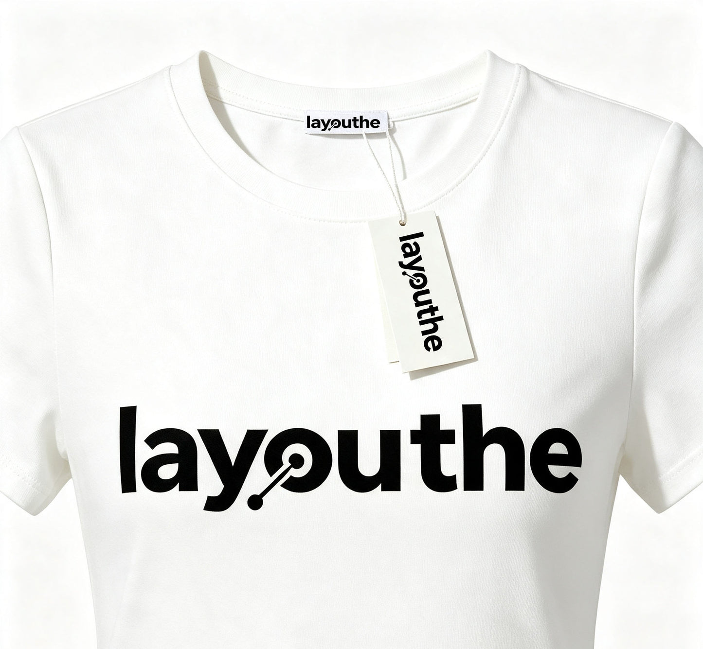 layouthe White Crew Neck Mini T-Shirt Dress for Women, Slim Short Sleeve Casual Cotton Shift Dress Minimalist Everyday Short Dress