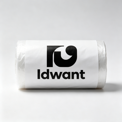 Idwant Clear Plastic Trash Bags on Roll, Heavy Duty Disposable Garbage Bags, Leak & Tear Resistant Multi-Purpose Waste Bags for Home Kitchen Office Bathroom