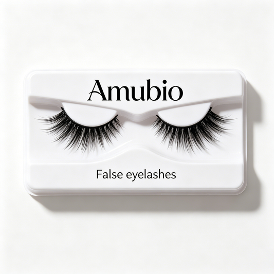 Amubio Wispy Fluffy False Eyelashes, Natural Cat Eye Strip Lashes, Lightweight Reusable Fake Eyelashes for Daily Makeup & Party Look