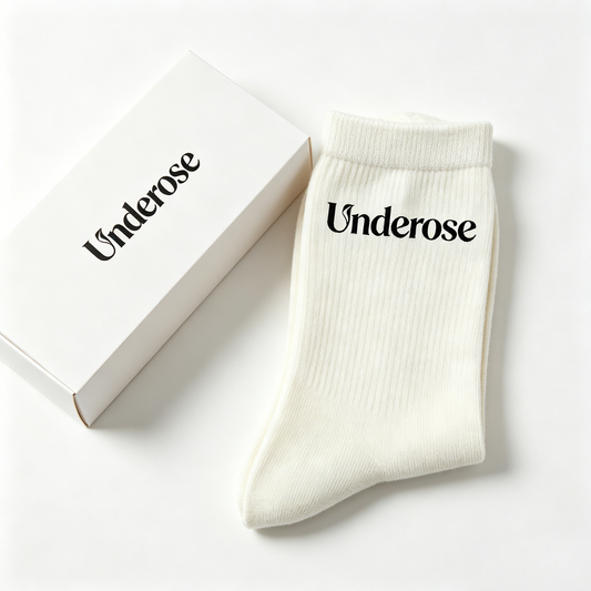 Underose Women’s Ribbed Crew Socks, 6 Pairs Soft Breathable Cotton Mid Calf Socks, Classic Neutral Casual Socks for Daily Wear Sports School Outfits