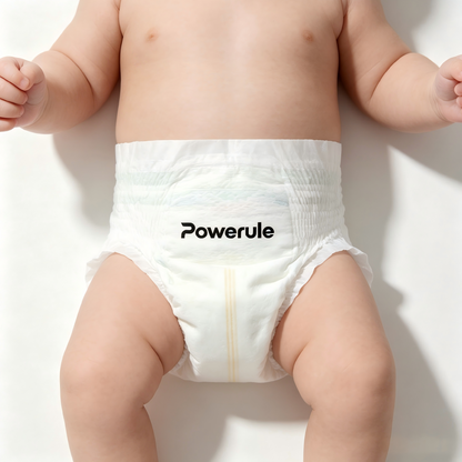 Powerule Baby Diapers, Ultra Soft Disposable Diapers for Newborns & Toddlers, Hypoallergenic, Leak Protection, Breathable
