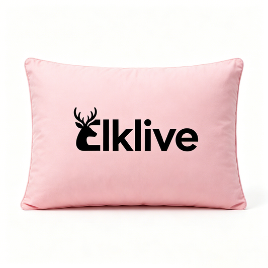 Elklive Soft Pink Rectangular Throw Pillow, Solid Decorative Accent Cushion for Sofa Bed Couch Bedroom Home Decor, Comfortable Plush Indoor Decor Pillow