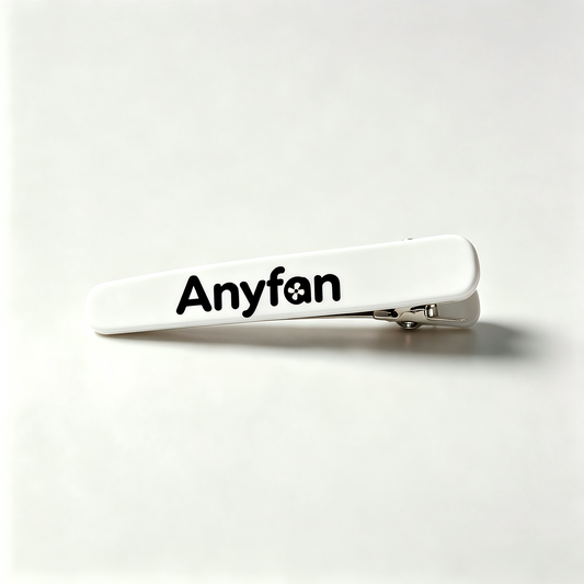 Anyfan Minimalist White Hair Barrettes 2 Pack Non Slip Metal Alligator Hair Clips Smooth Acrylic Hair Pins for Women Girls Daily Hairstyle Makeup Styling