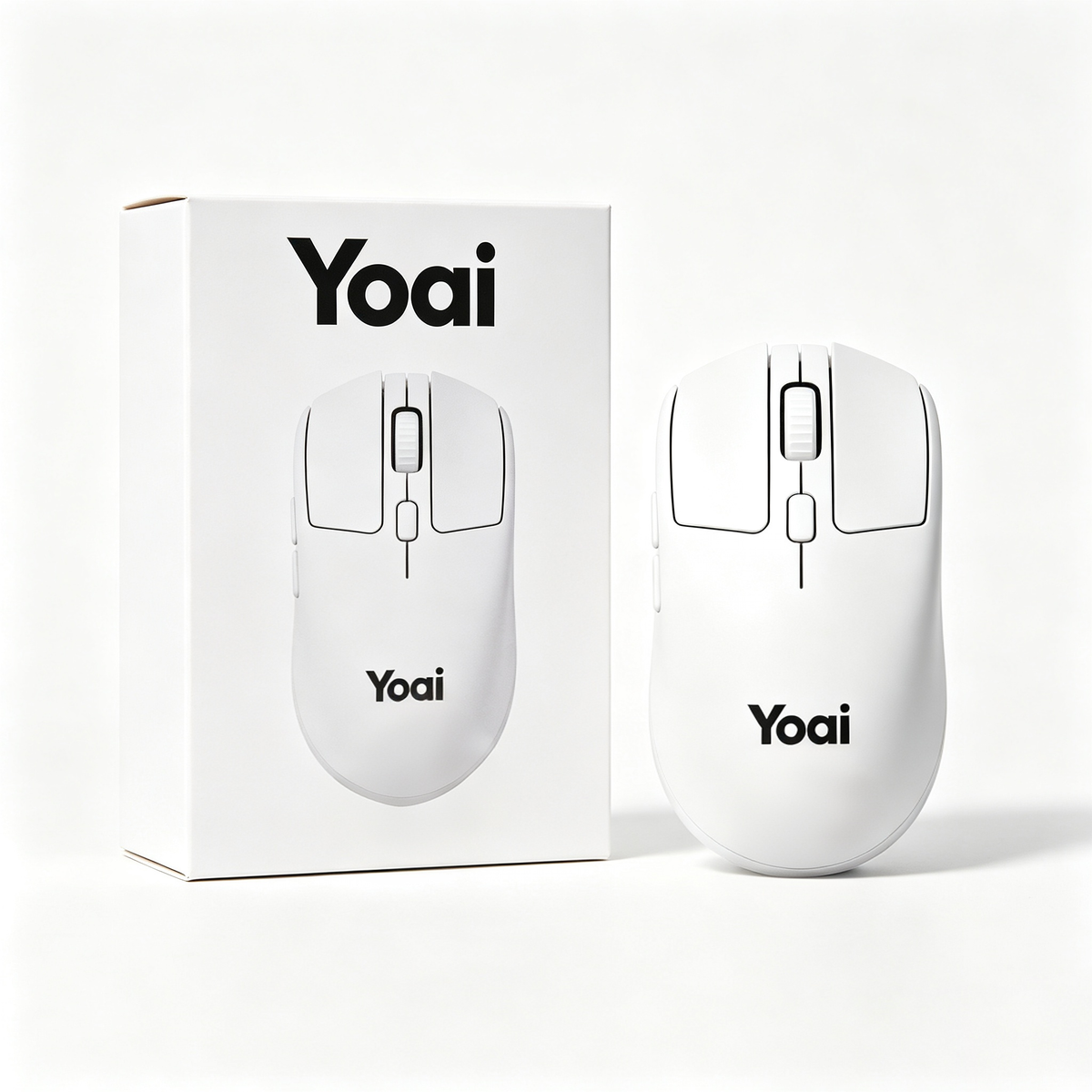 Yoai Wireless Computer Mouse, Ergonomic Lightweight Gaming & Office Mouse, Multi-Button Rechargeable Wireless Mouse for Laptop Desktop PC
