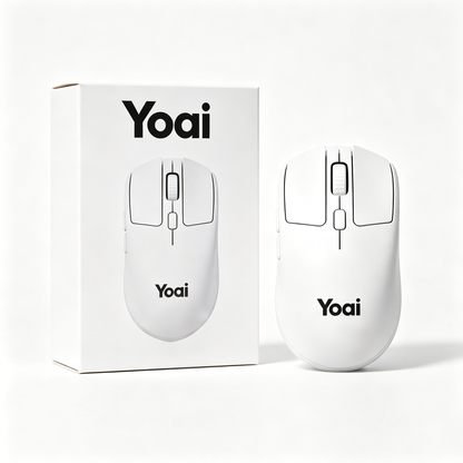 Yoai Wireless Computer Mouse, Ergonomic Lightweight Gaming & Office Mouse, Multi-Button Rechargeable Wireless Mouse for Laptop Desktop PC