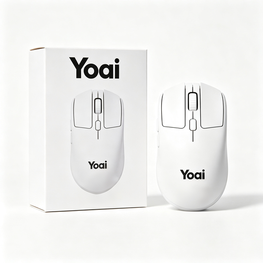 Yoai Wireless Computer Mouse, Ergonomic Lightweight Gaming & Office Mouse, Multi-Button Rechargeable Wireless Mouse for Laptop Desktop PC