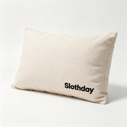Slothday Decorative Throw Pillow, Rectangular Natural Beige Linen Blend Accent Cushion, Soft Lumbar Support Pillow for Sofa Couch Bedroom Office Home Decor