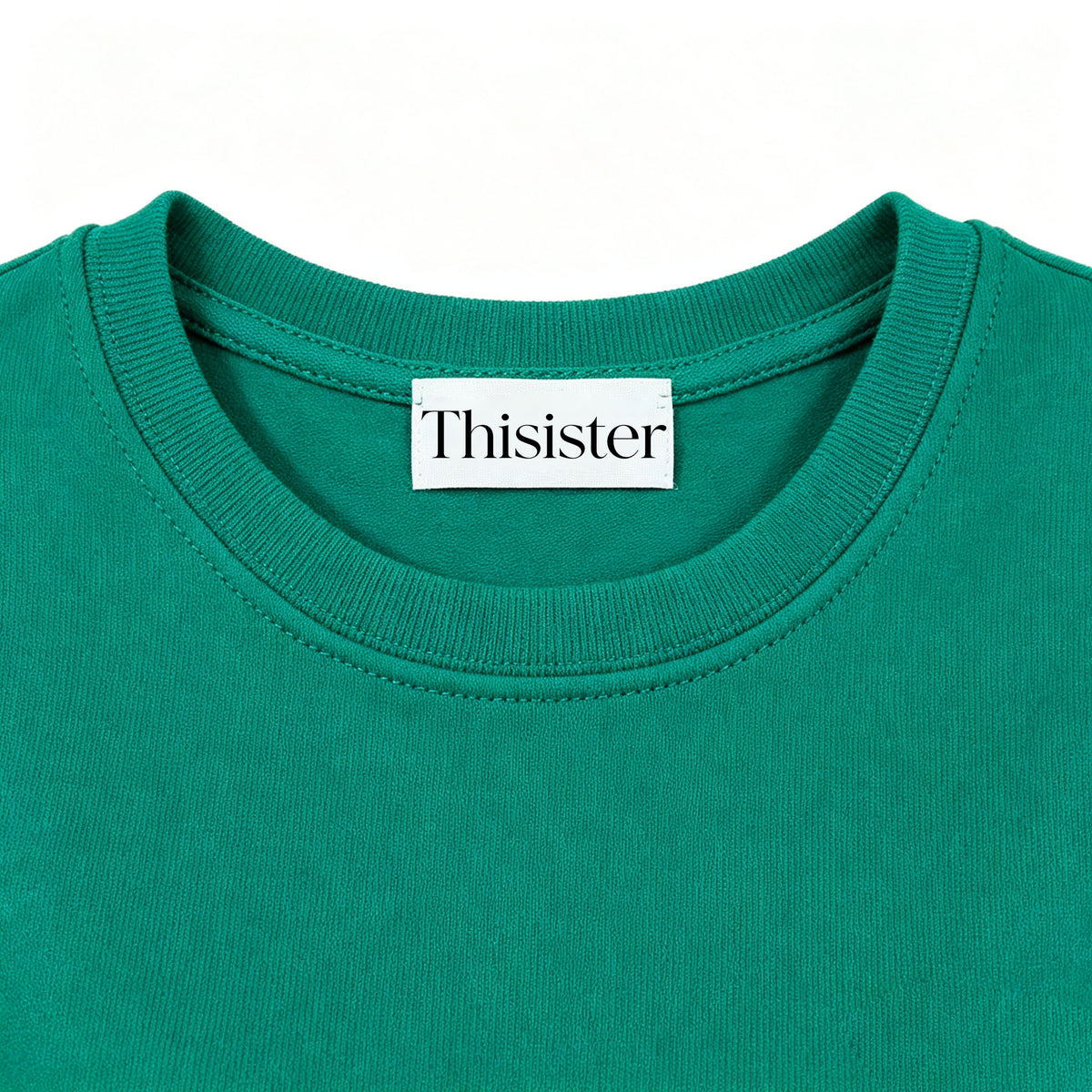 Thisister Women's Short Sleeve Crew Neck Mini Dress, Solid Green A-Line Flare Dress, Soft Stretchy Knit Casual Summer Dress for Daily Dating Vacation