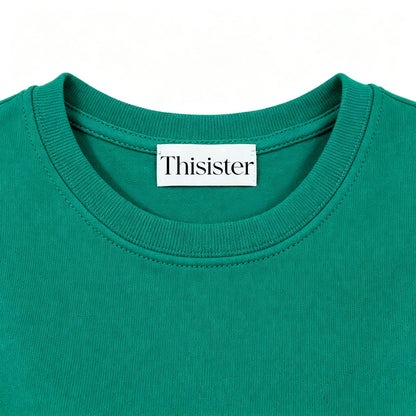 Thisister Women's Short Sleeve Crew Neck Mini Dress, Solid Green A-Line Flare Dress, Soft Stretchy Knit Casual Summer Dress for Daily Dating Vacation