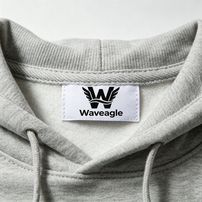 Waveagle Pullover Hoodie, Light Fleece Casual Long‑Sleeve Sweatshirt with Front Kangaroo Pocket for Men
