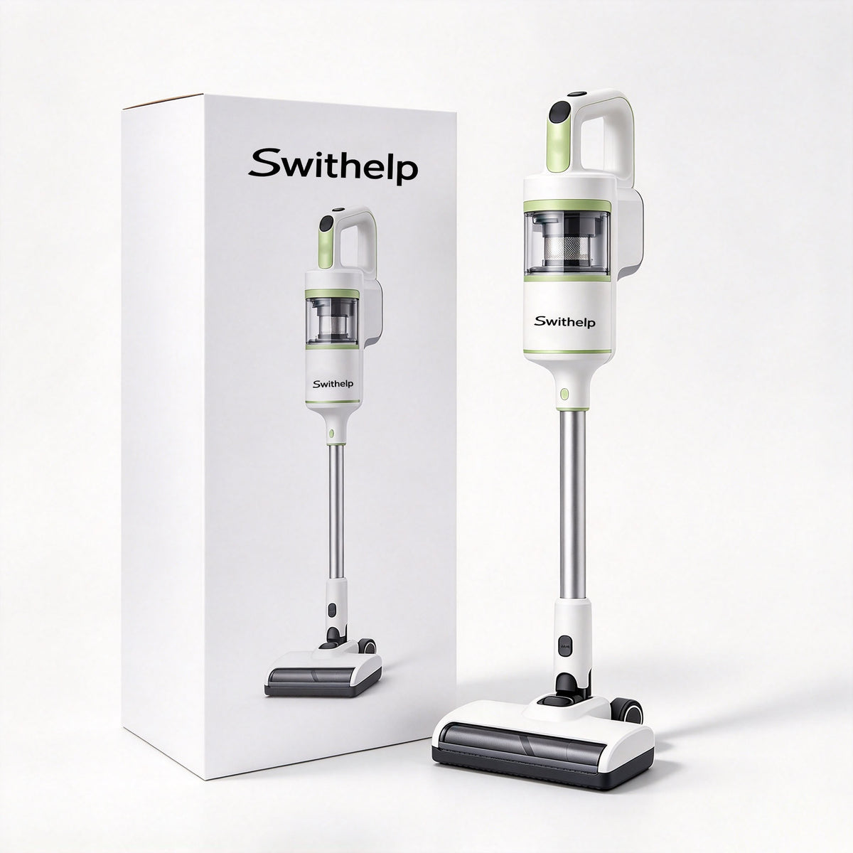 Swithelp Cordless Stick Vacuum Cleaner, Powerful Suction Handheld Vacuum, Rechargeable Vacuum for Hardwood Floor Carpet Pet Hair Home Cleaning