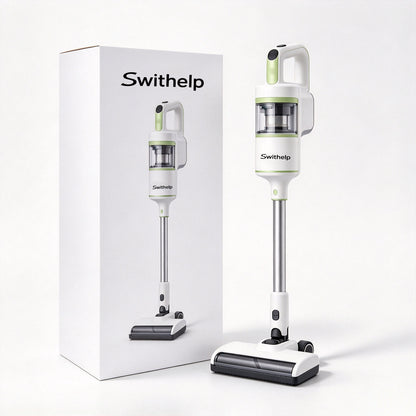 Swithelp Cordless Stick Vacuum Cleaner, Powerful Suction Handheld Vacuum, Rechargeable Vacuum for Hardwood Floor Carpet Pet Hair Home Cleaning