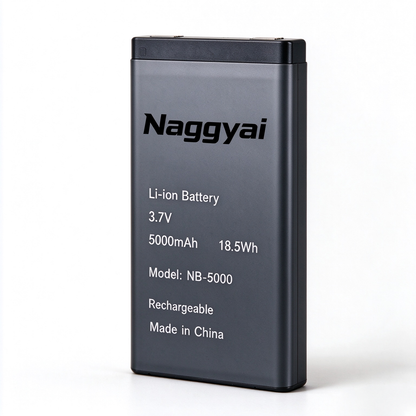Naggyai Rechargeable Lithium Ion Battery, 5000mAh Large Capacity 3.7V Long Lasting Replacement Backup Battery for Small Electronic Devices