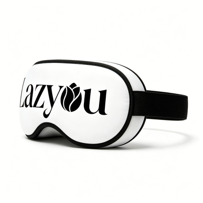 Lazyou Heated Eye Mask for Eye Fatigue Relief, Soft Adjustable Hot Compress Eye Therapy Mask, Portable Light Blocking Warm Eye Mask for Sleep Travel Office