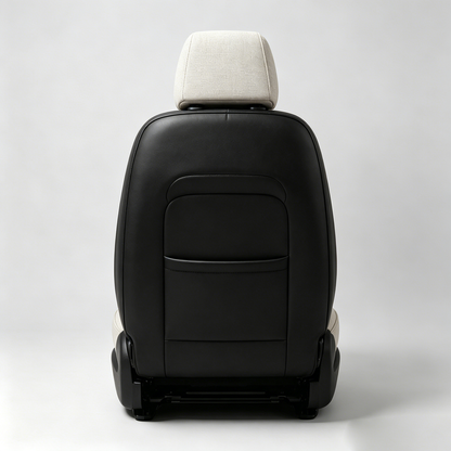 WiseThe Two-Tone Linen & Faux Leather Car Seat Cover, Breathable Full Wrap Auto Seat Protector, Ergonomic Universal Car Seat Cushion for Sedan SUV Truck