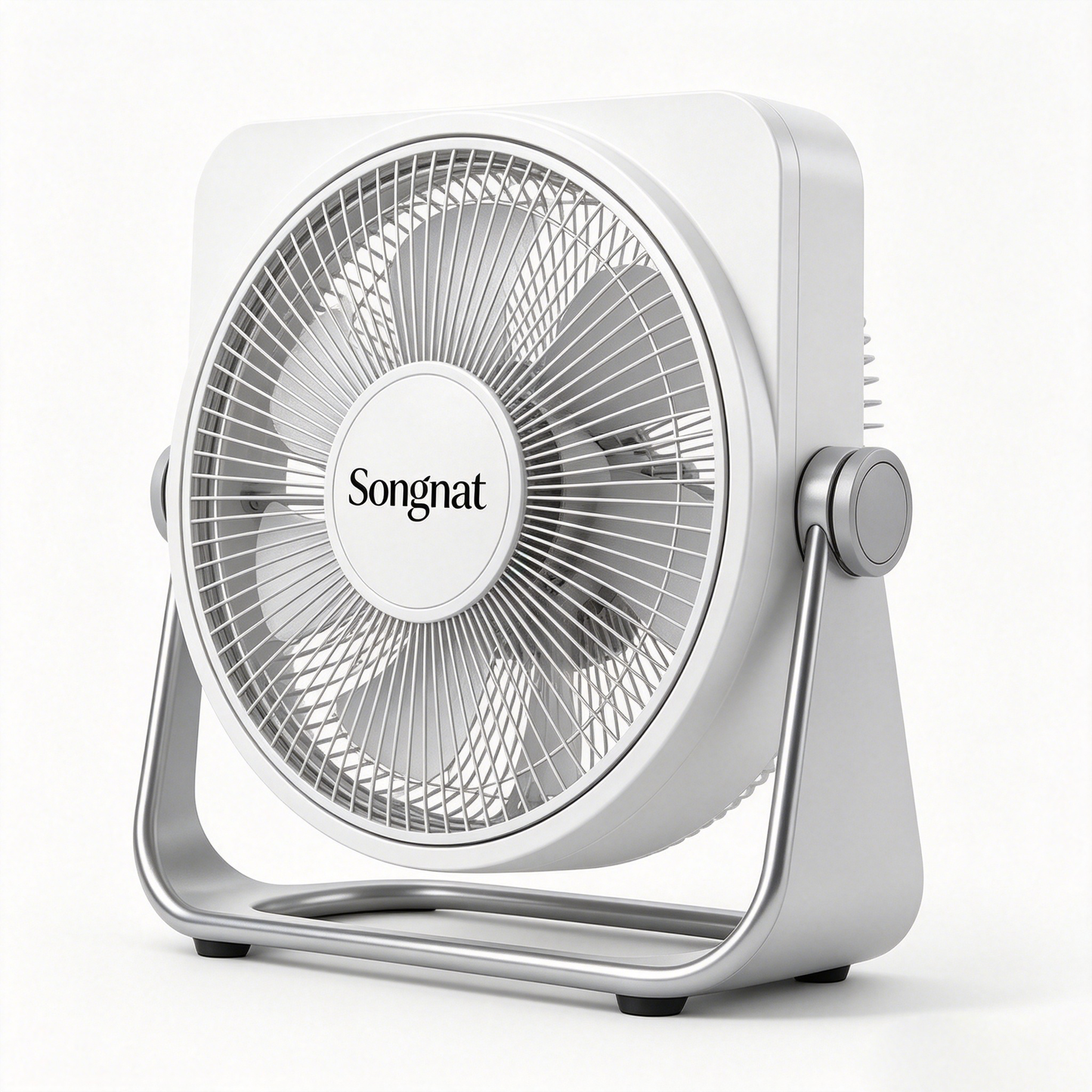Songnat Portable Desk Fan, Adjustable Quiet Table Fan with 3 Speeds, Compact Personal Air Circulator Fan for Home, Office, Bedroom, Dorm & Small Spaces