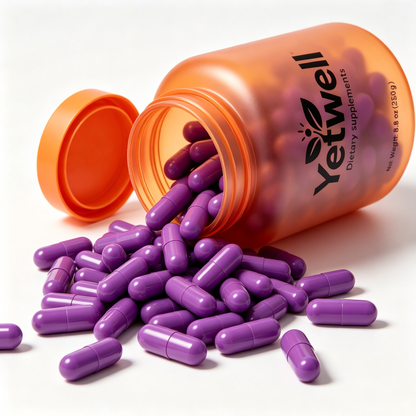 Yetwell Purple Capsules Daily Dietary Supplement, All Natural Herbal Wellness Support
