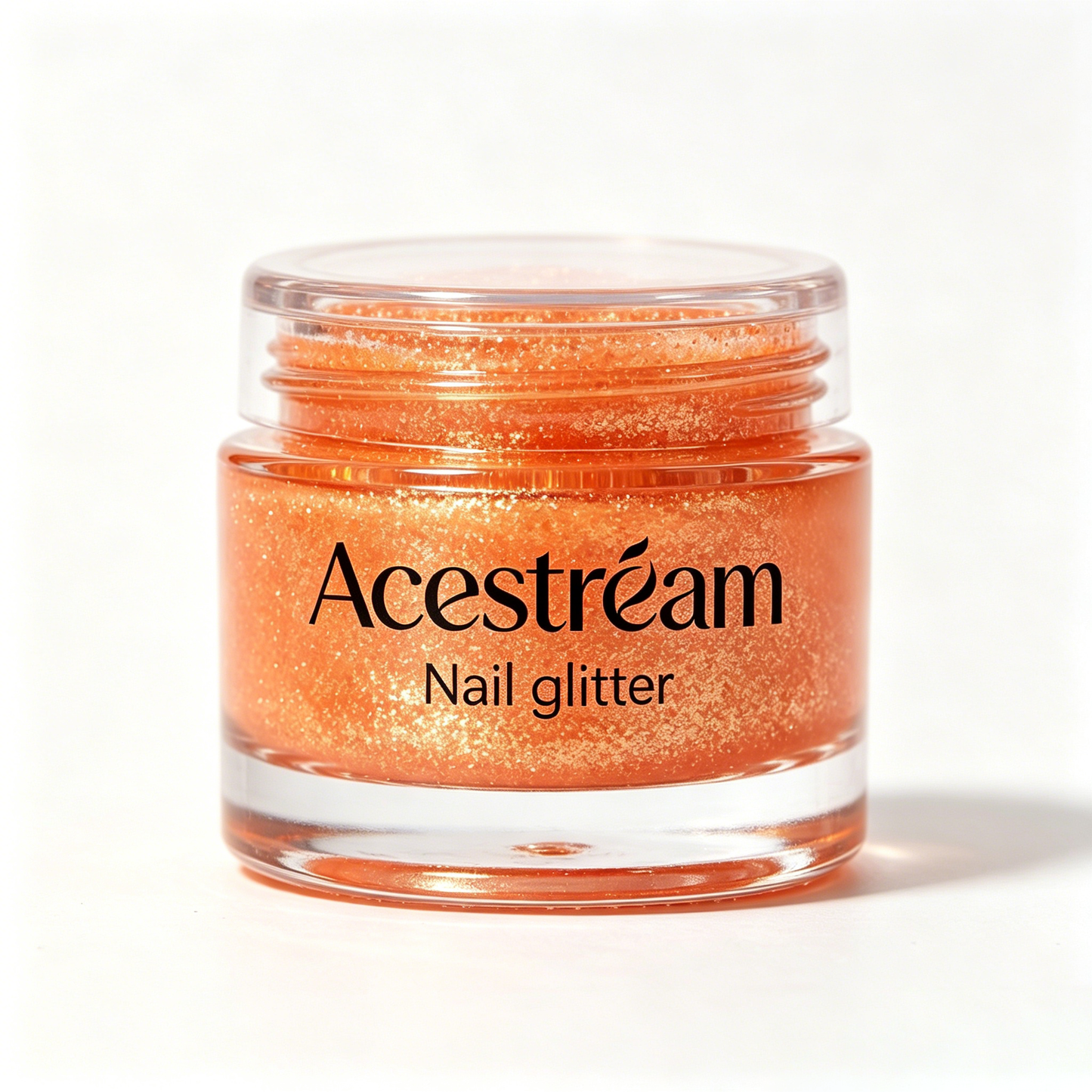 Acestream Holographic Orange Gold Nail Glitter Powder - Shimmer Sparkle Pigment for Nail Art, Manicure & Pedicure, DIY Decoration, Long-Lasting & Easy to Apply