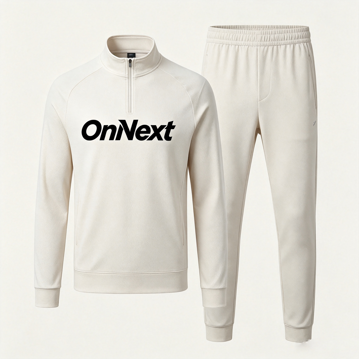 OnNext Men’s Quarter Zip Tracksuits 2 Piece Set Soft Breathable Athletic Jogger Outfit Casual Daily Running Sweat Suit