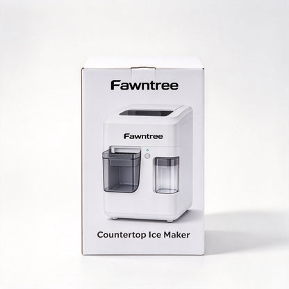 Fawntree Countertop Ice Maker Machine, Compact Portable Ice Machine with Visible Water Tank, One-Touch Control Ice Maker for Home Kitchen Bar RV Daily Use