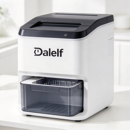Dalelf Countertop Ice Maker Machine, Portable Compact Ice Machine for Home Kitchen Counter, Self‑Cleaning Ice Maker for Party Bar RV Daily Use