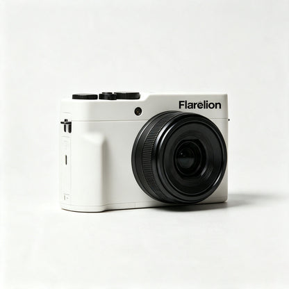 Flarelion Compact Digital Camera, Portable Vintage Style Point & Shoot Camera for Photography Vlog Travel, HD Digital Camera with Large Lens, Beginner Friendly Camera with Gift Box
