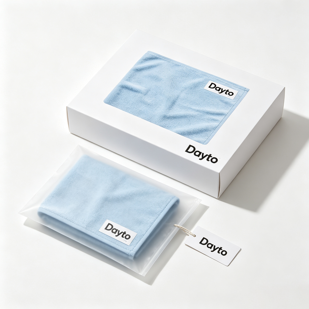 Dayto Soft Plush Face Towel, Quick Dry Absorbent Towel for Bathroom, Travel, Gym, Daily Home Use, Light Blue Multipurpose Hand Towel