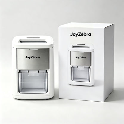 JoyZebra Countertop Ice Maker Machine, Portable Compact Ice Cube Maker with Clear Ice Storage Basket for Home Kitchen Office Bar