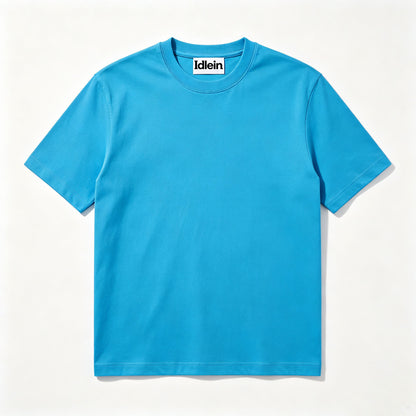 Idlein Crew Neck Short Sleeve T-Shirt, Soft Cotton Basic Solid Color Tee, Unisex Casual Everyday T-Shirt for Men Women