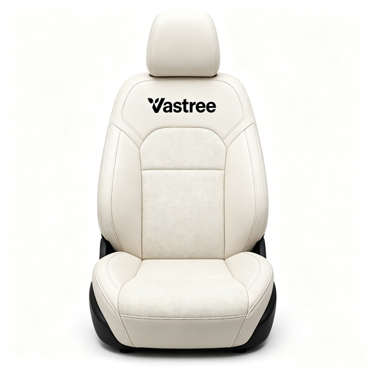 Vastree Perforated Faux Leather Car Seat Cover, Breathable Full Wrap Auto Seat Protector, Ergonomic Comfort Universal Car Seat Cushion for Sedans SUVs Trucks