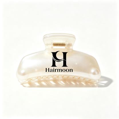 Hairmoon Pearlescent Cream Hair Claw Barrettes, Non‑Slip Strong Hold Hair Jaw Clip for Women All Hair Types