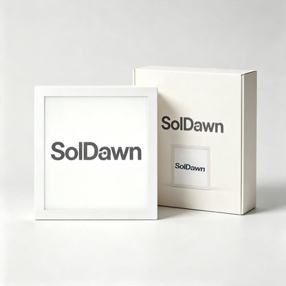SolDawn Square LED Luminaire, Minimalist Soft Warm Glow Table Night Light, Eye-Caring Decor Lighting for Bedroom, Desk, Living Room & Entryway
