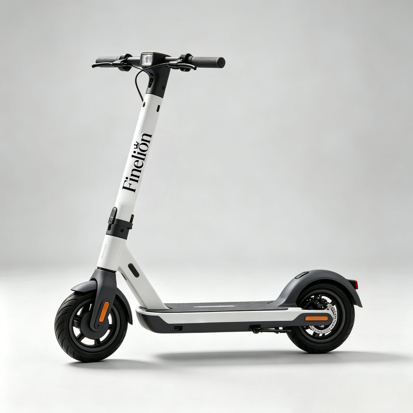 Finelion Foldable Electric Scooter for Adults, Long Range Commuter E-Scooter with LED Headlight & Rear Brake Light, Anti-Slip Deck Shock Absorbing Electric Kick Scooter for Urban Daily Travel