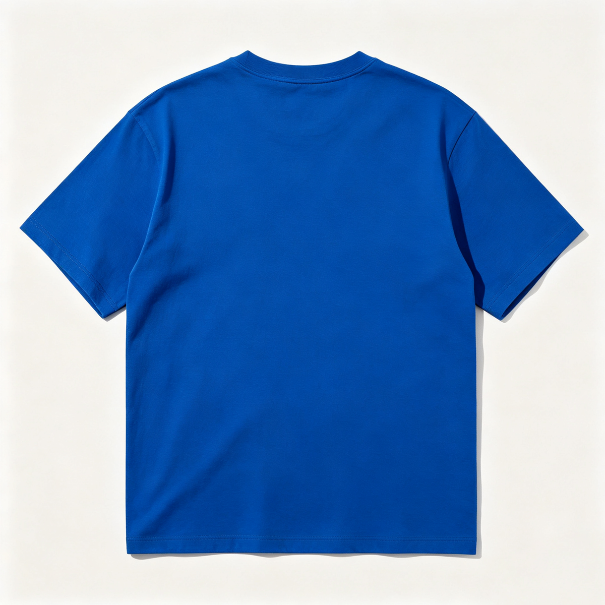 FiveSlow Men's Short Sleeve Crew Neck T-Shirt, Solid Bright Blue Basic Casual Tee, Soft Breathable Cotton T Shirt for Daily Wear Outdoor Activities