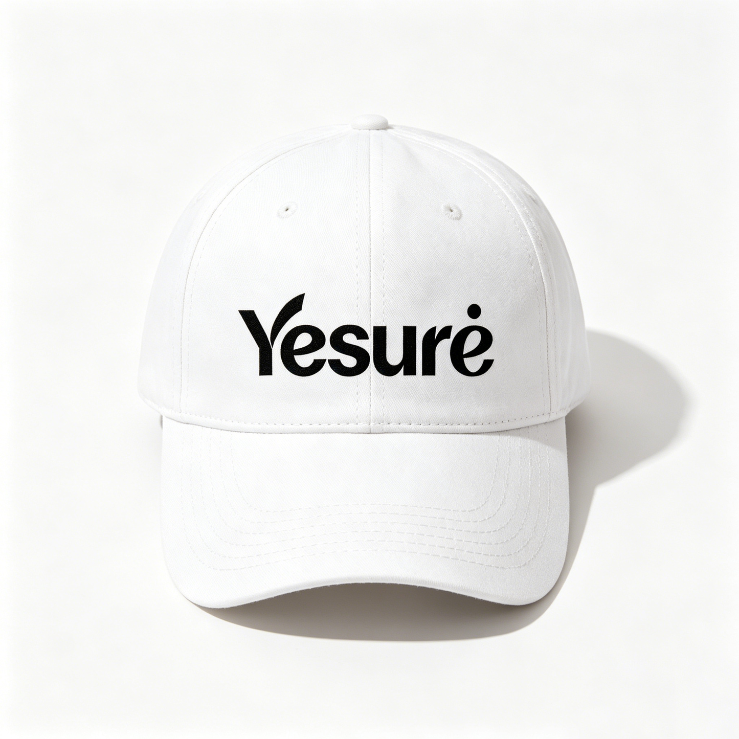 Yesure Classic Cotton Baseball Cap, Unisex Low Profile Dad Hat, Adjustable Curved Brim Sun Hat for Daily Outdoor Sports, White