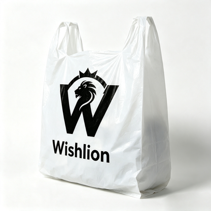 Wishlion Heavy‑Duty Disposable Plastic Trash Bags, Thick Leak‑Proof Shopping Garbage Bags, Multipurpose Carry‑Out Tote Bags