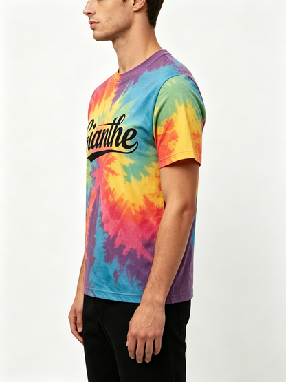 【Gianthe Rainbow Tie-Dye T-Shirt】—— Bold Retro Style & Everyday Comfort