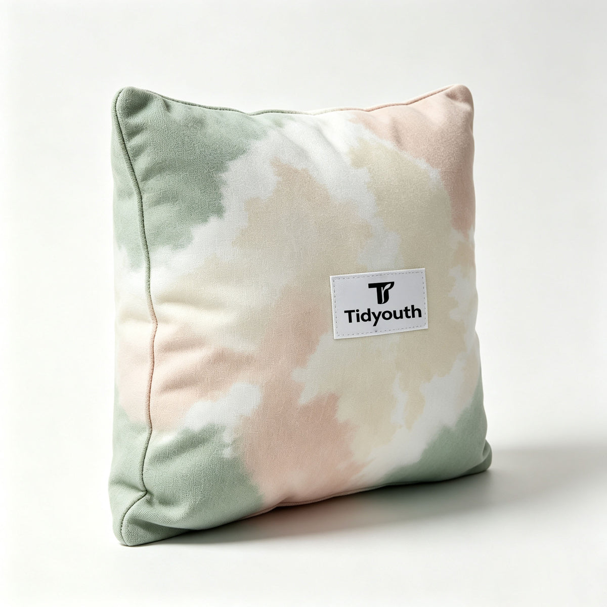 Tidyouth Decorative Throw Pillow, Soft Tie Dye Square Accent Pillow, Plush Cushion for Sofa Couch Bedroom Living Room Home Decor