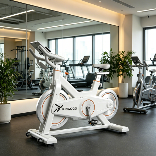 KINGOGO Stationary Exercise Bike - Indoor Cycling Bike with Magnetic Resistance, Silent Belt Drive, Comfortable Seat & LCD Monitor, Perfect for Home Gym Cardio Workout